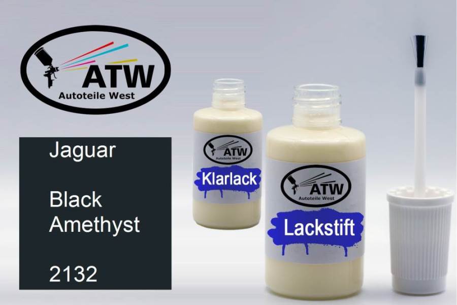 Jaguar, Black Amethyst, 2132: 20ml Lackstift + 20ml Klarlack - Set, von ATW Autoteile West.